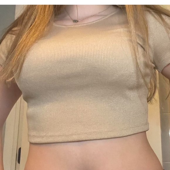 Princess Polly cropped tan tshirt - Picture 1 of 1